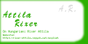 attila rixer business card